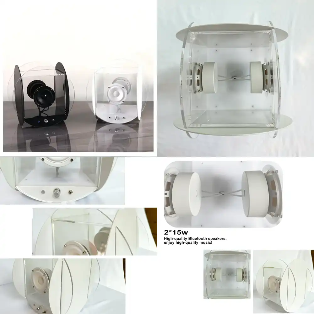 Audio Music Sound - Altoparlante Bluetooth Trasparente da 15 Pollici,
